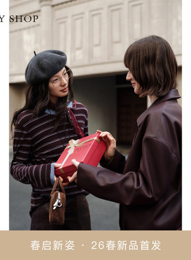 [商场同款]TKY SHOP撞色条纹圆领毛针织衫2026春新款10J1MA02A004