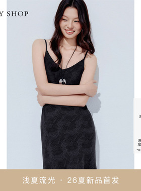 [商场同款]TKY SHOP真丝吊带连衣裙女2026夏新款长裙10J1WA06J104