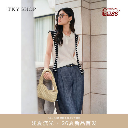 TKYSHOP带披肩无袖针织衫