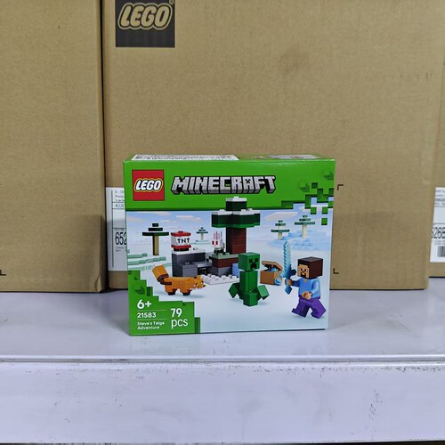 LEGO乐高21583史蒂夫针叶林冒险我的世界拼搭积木玩具礼物摆件