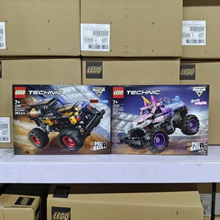 LEGO乐高积木玩具42219火冰回力车42220粉色车怪兽大脚车机械组