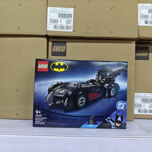 LEGO乐高超级英雄蝙蝠侠与罗宾蝙蝠战车76333拼搭玩具礼物摆件