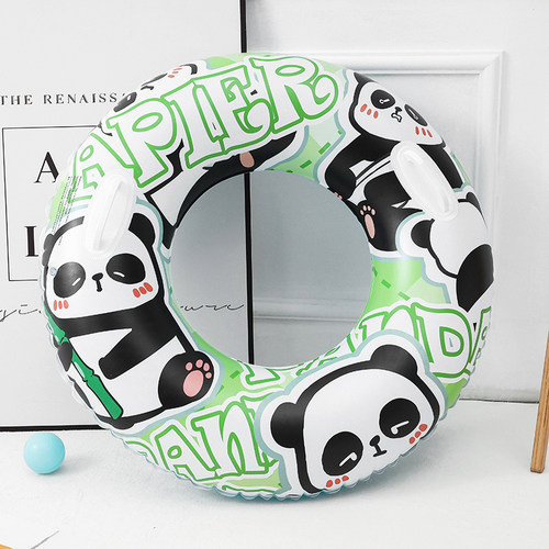 儿童可爱熊猫游泳圈泳池冲浪趴圈男孩女孩泳圈充气游泳装备宝宝