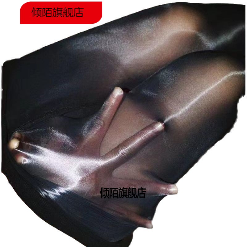 马油袜一线裆黑丝油亮丝袜性感一线开档油光马油袜丝滑高密大码光