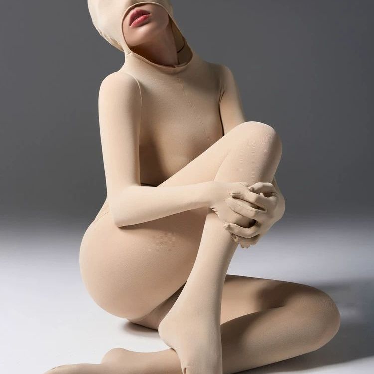 男士120D天鹅绒丝袜连体衣