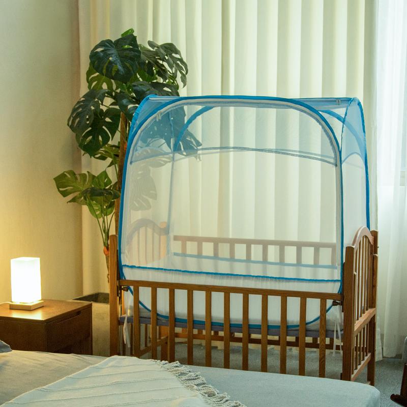 拉链活顶柔光顶双门谷今婴儿蚊帐