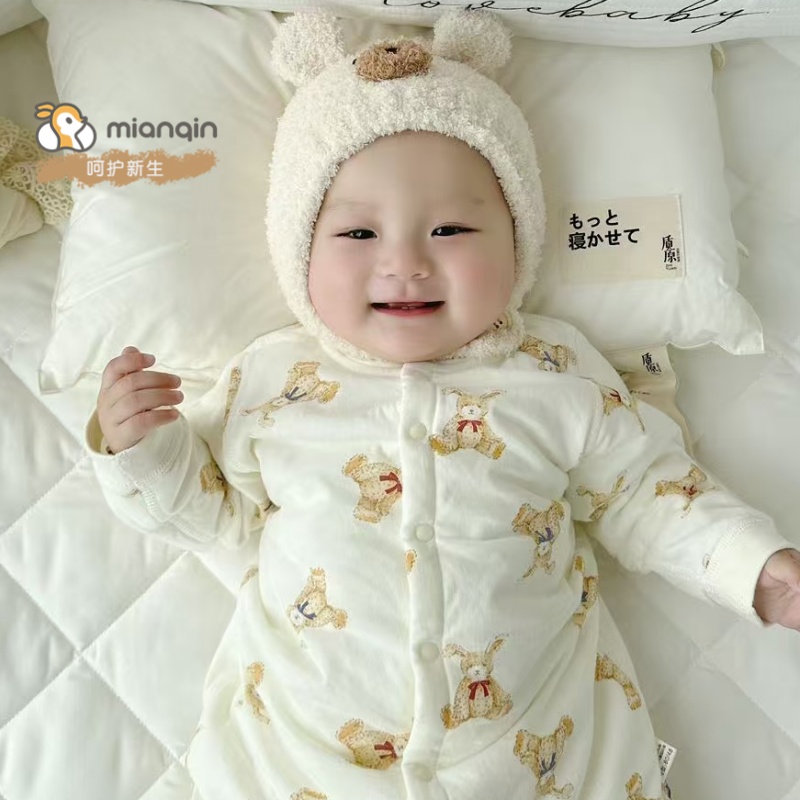 睡袋婴幼儿a类40g夹棉宝宝睡袍保暖恒温婴儿用品防踢被防惊跳舒适