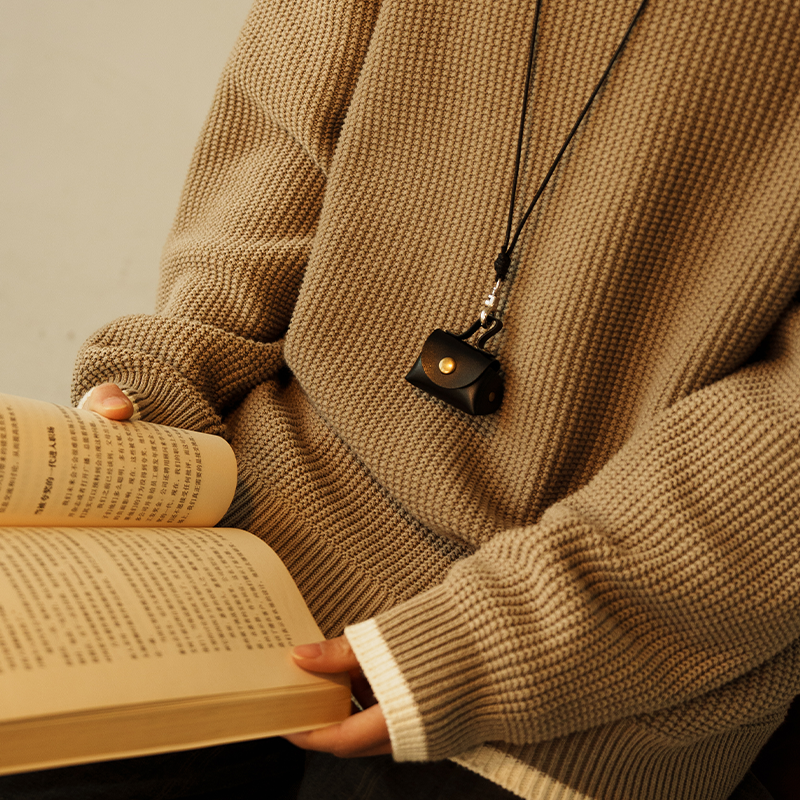 贰狸 「迷你包包」复古皮质项链零钱收纳小包配饰首饰颈链毛衣链,饰品/流行首饰/时尚饰品新,项链,淘宝优惠券,粉丝福利购,淘宝优惠卷