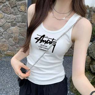 打底衫 螺紋棉背心女士吊帶外穿春夏季 修身 遮副乳內(nèi)搭無(wú)袖 百搭上衣