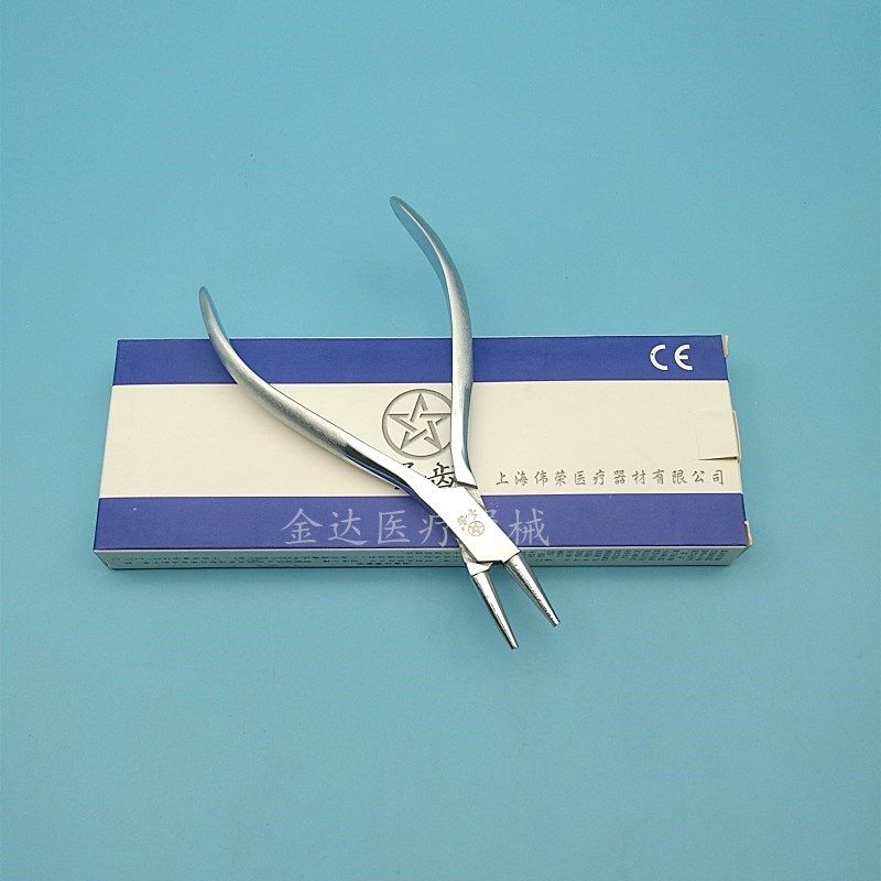 牙科口腔材料 技工钳 107直圆头钳子成型钳 齿科弯制钳