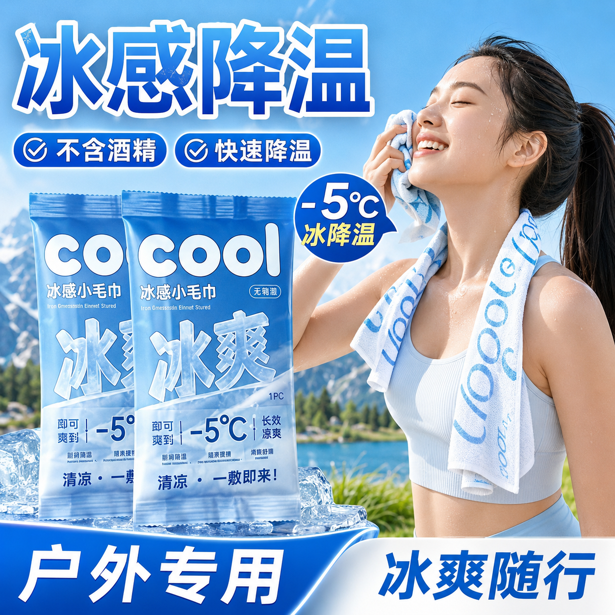 夏季冰感毛巾户外运动防