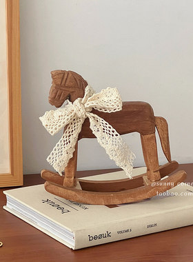 覆古怀旧木马摆件ins风客