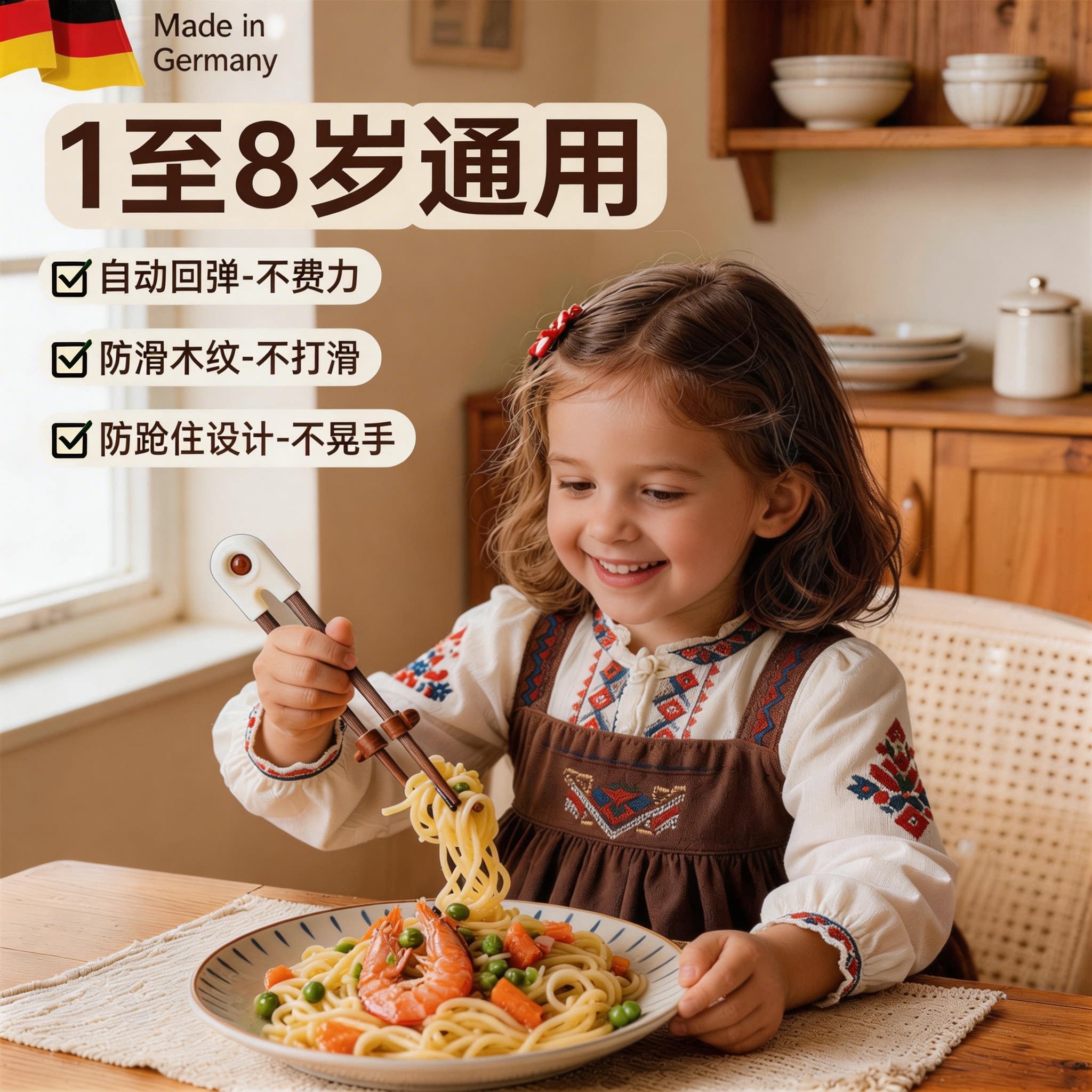 【央ma力荐】实木练习筷岁