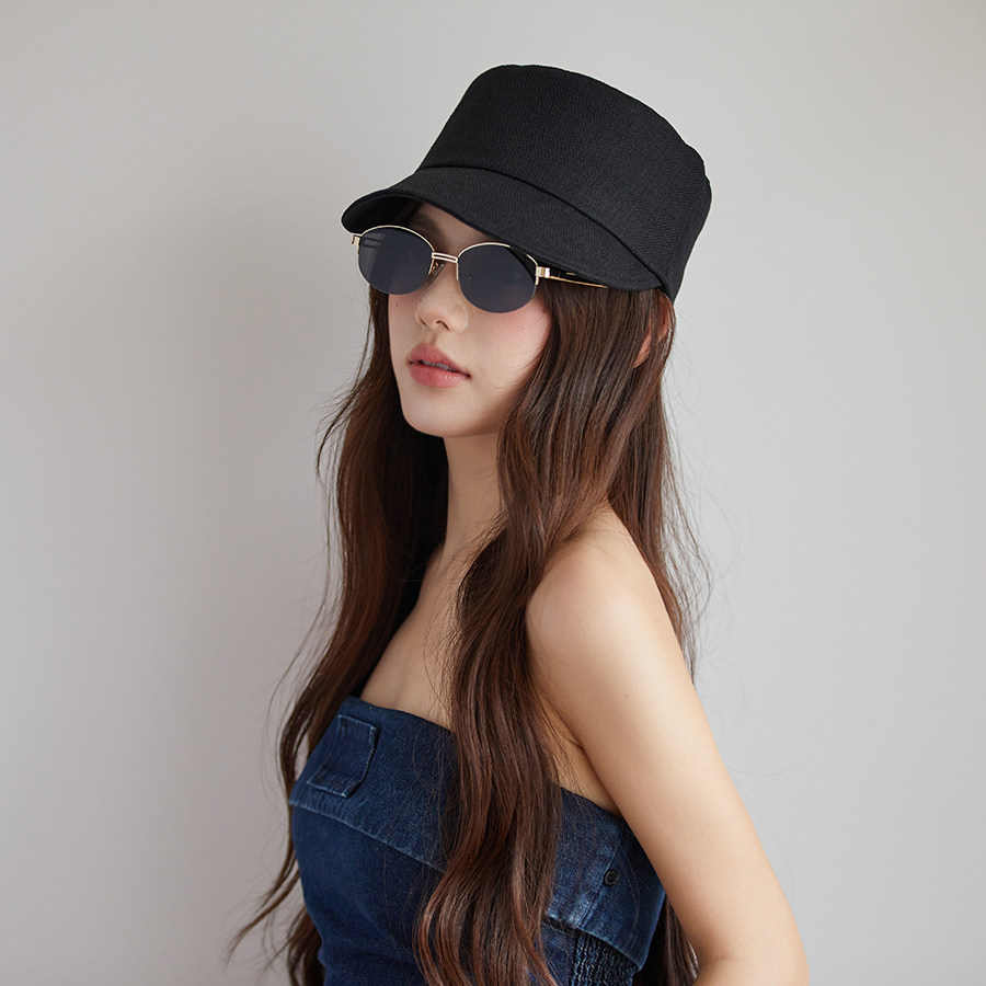 日系复古棉麻马术帽男女