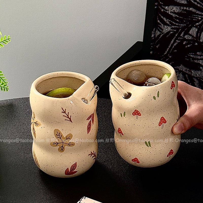 限定胖墩手握咖啡杯大容量水杯