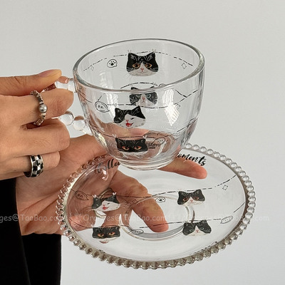 Oranges原创黑猫魔法拿铁咖啡杯