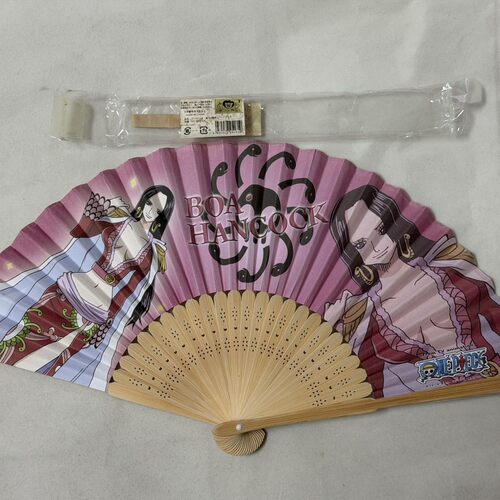海贼王 ONEPIECE 女帝波雅汉库克 竹骨纸质折扇 带原装袋金猫贴