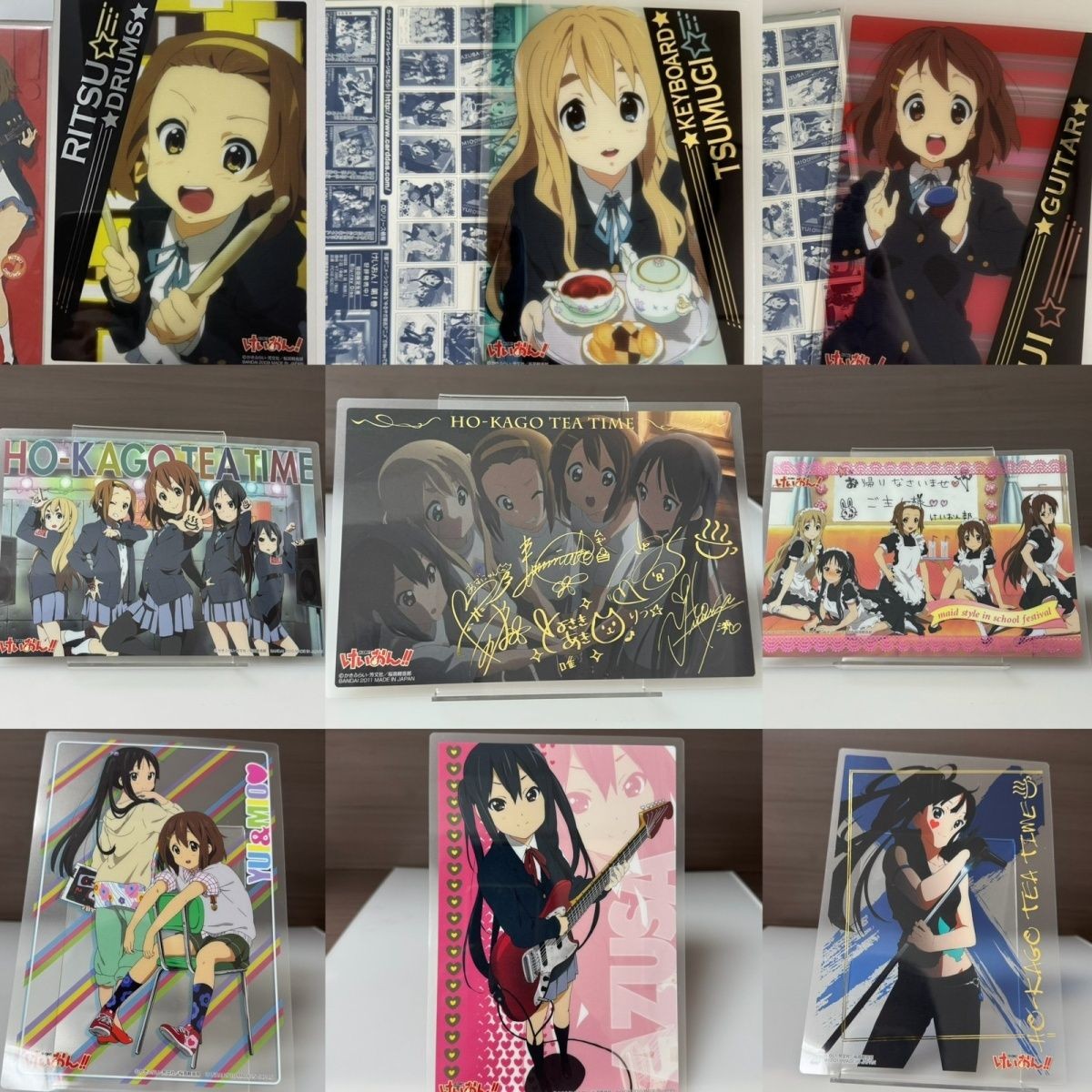 正版官谷轻音少女塑料透卡金签垫板平泽唯动漫周边学生节日礼物