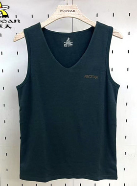 稻草人男士保暖背心男双层加厚V领打底衫商务秋冬马甲DSBX83904