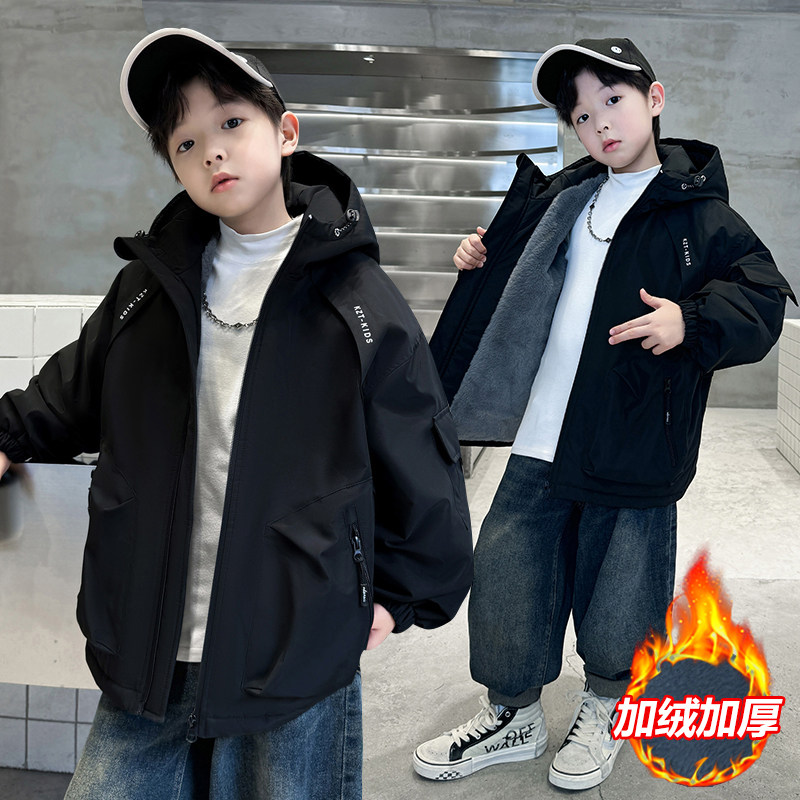 男童秋冬加绒外套儿童冬季加厚风衣中大童派克服男孩棉衣潮帅炸街,童装/婴儿装/亲子装,普通外套,淘宝优惠券,粉丝福利购,淘宝优惠卷