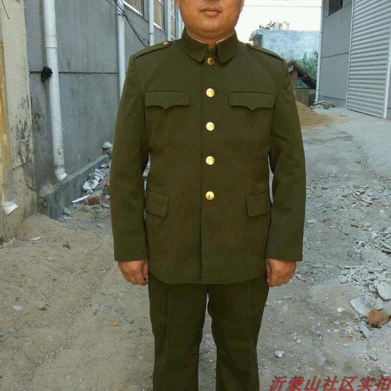 老式毛料中山装军绿色 87马裤尼冬常服正品老货,马裤呢冬装套装