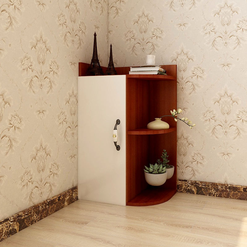 卧室小转角柜客厅角柜转角置物架边角柜拐角多功能三角柜墙角美式