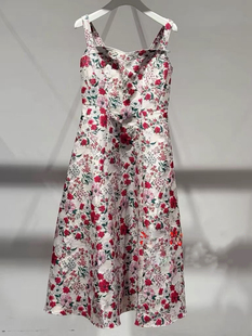 现货2025秋新款 2990 碎花吊带连衣裙CSA3081270