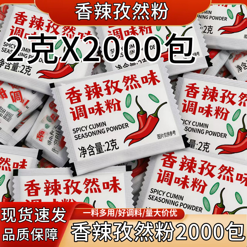 2g香辣孜然粉2000小包装烧烤调料忆炸鸡烤鸭蘸料商用霖撒料调味粉