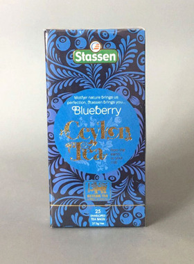 斯里兰卡原装进口司迪生蓝莓风味红茶 锡兰红茶袋泡 1.5g*25茶包
