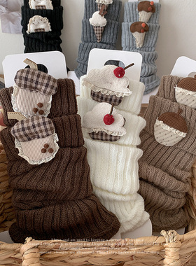 女童卡通袜套春秋中筒袜堆堆袜洛丽塔水果可爱儿童秋冬护腿长筒袜