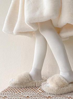 小童连裤袜加绒加厚冬款薄绒小宝宝冬季外穿一体绒女童连脚打底裤