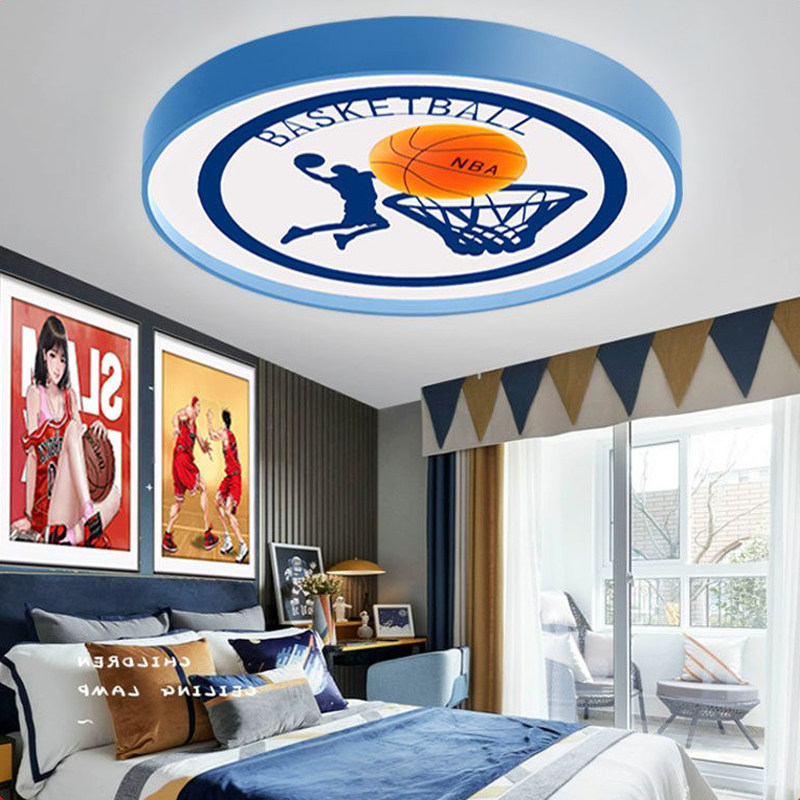 儿童现代简约篮球吸顶灯创意卡通男女孩卧室灯具LED温馨护眼房灯,家装灯饰光源,客厅吸顶灯,淘宝优惠券,粉丝福利购,淘宝优惠卷