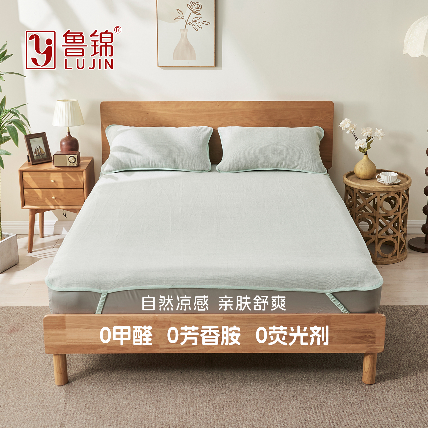 鲁锦纯棉老粗布床单加厚棉凉席