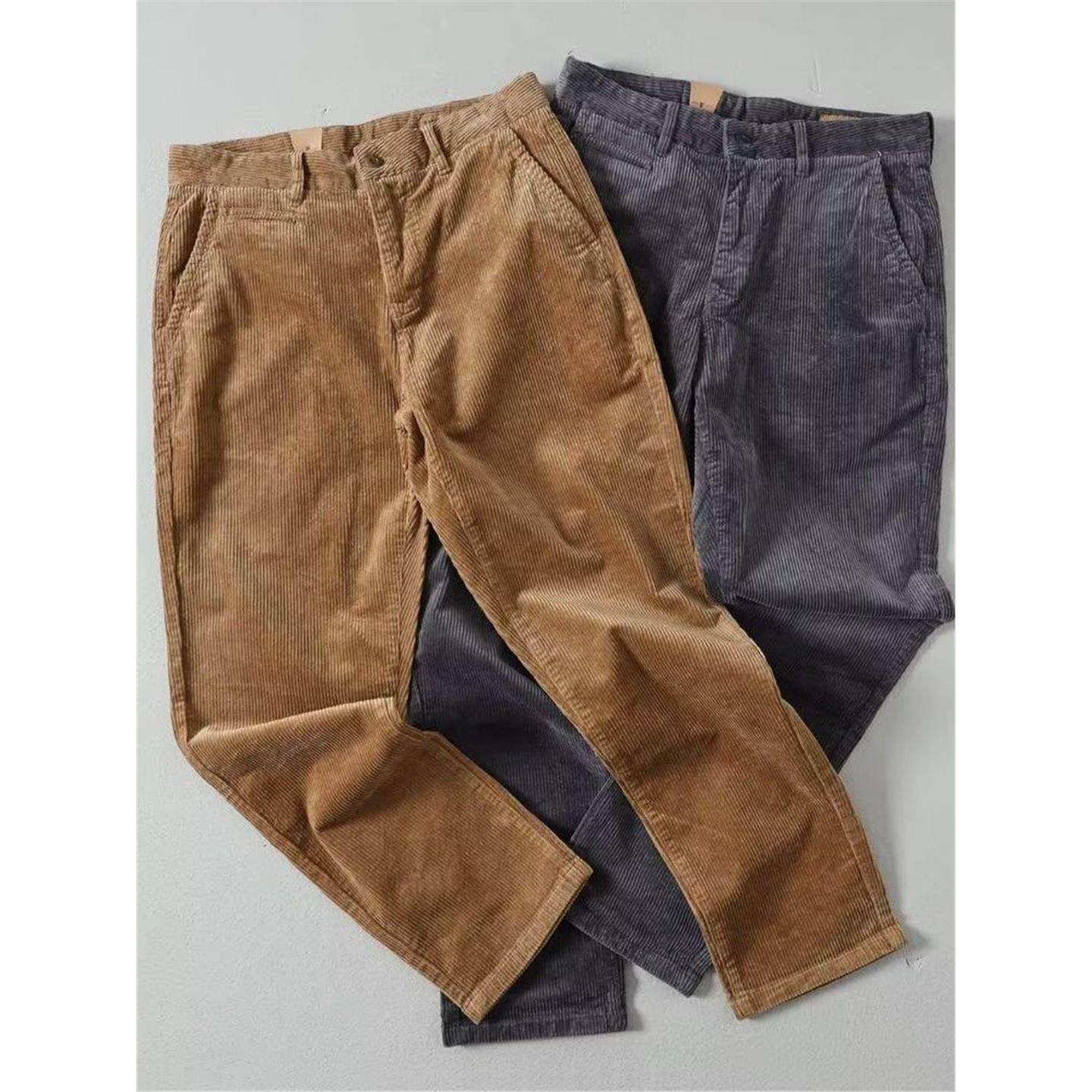 美式重磅灯芯绒裤子男秋冬季工装小脚裤商务通勤保暖休闲西装长裤,男装,西裤,淘宝优惠券,粉丝福利购,淘宝优惠卷