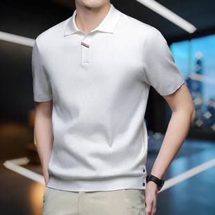 新款 高品质轻柔百搭透气短袖 2025夏季 简约针织衫 潮 男士 翻领POLO衫