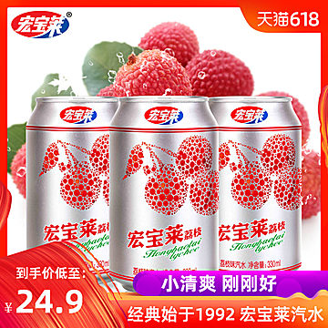                     宏宝莱 荔枝味汽水 330ml*12罐装                