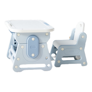 曼龙早教绘画写字桌家用组合小学生小拾光儿童学习桌椅套装可升降