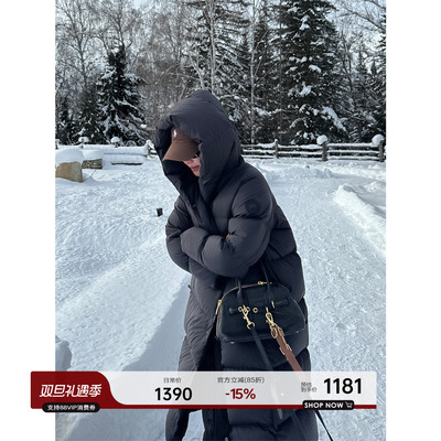 90白鹅绒派克长款羽绒服