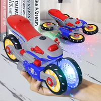 Электрический крутящийся трансформер, мотоцикл, игрушка для мальчиков и девочек, популярно в интернете, 3 лет, подарок на день рождения
