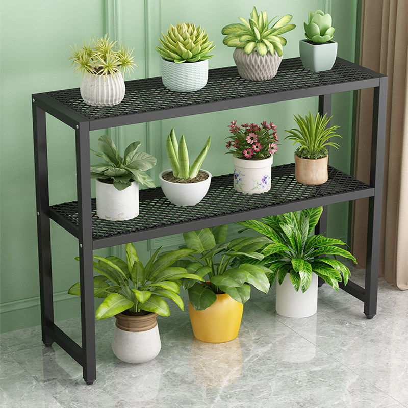 花架室外铁艺防水阳台置物架客厅落地式多肉花盆架多层盆景展示架