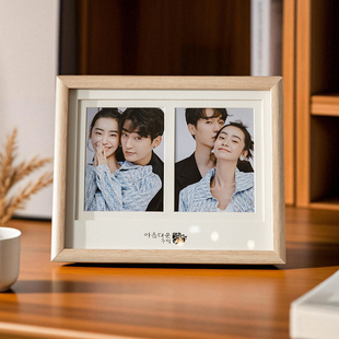 来图定制情侣婚纱照片打印加相框摆台多宫格结婚照做成桌摆件10寸