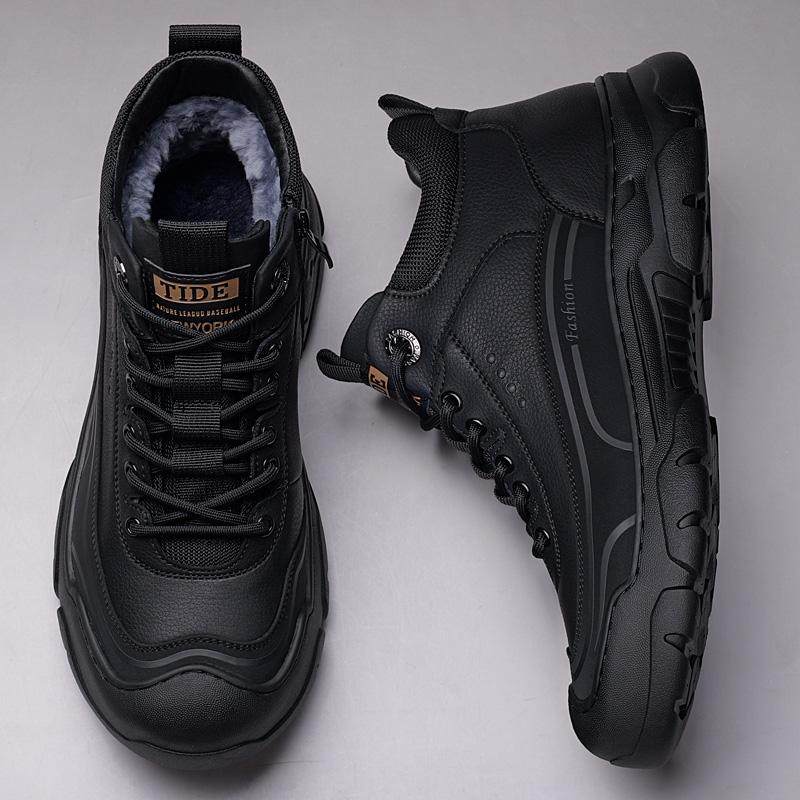 芸棉绣男士冬季加绒加厚保暖时尚棉鞋新款羊毛一体防滑休闲雪地靴,流行男鞋,时尚休闲鞋,淘宝优惠券,粉丝福利购,淘宝优惠卷