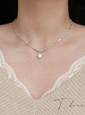 nicedream原创八芒星锆石项链