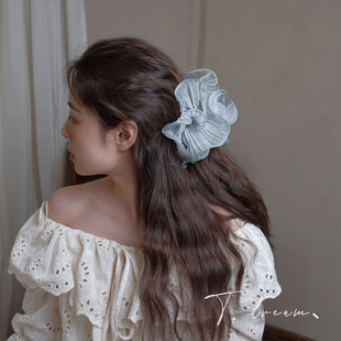 《花神芙洛拉》法式多层蕾丝发圈ins风发饰女丸子头头绳头饰头花