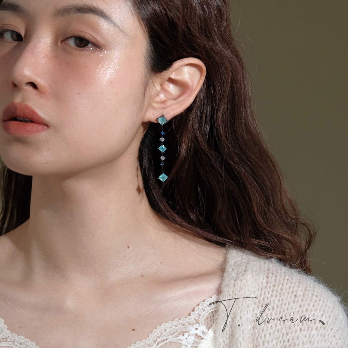《十四行诗》法式彩锆流苏耳环女小众设计高级耳饰耳钉2026新款