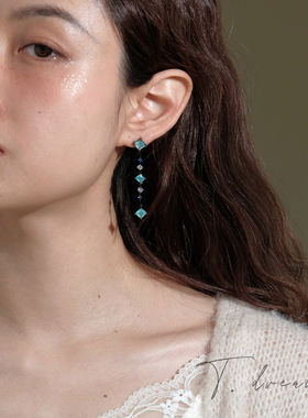 《十四行诗》法式彩锆流苏耳环女小众设计高级耳饰耳钉2026新款