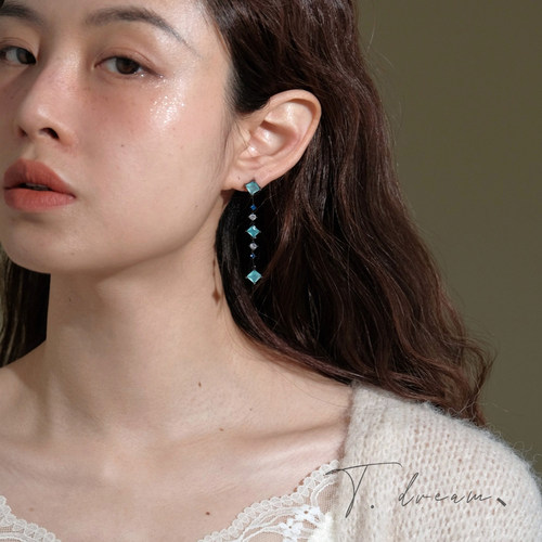 nicedream原创法式彩锆流苏耳环