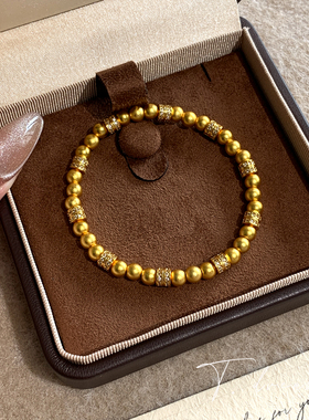 nicedream沙金锆石圈弹力手串