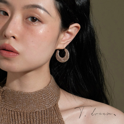 《悉尼街头》法式复古圈圈耳环女小众设计高级耳饰耳钉2026新款