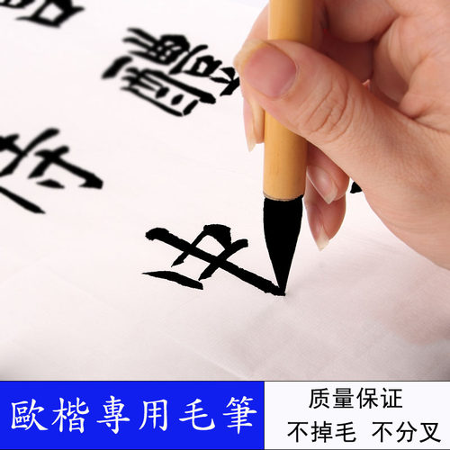 欧楷专用毛笔兼毫大楷中楷学生成人初学者田英章楷书狼毫行楷毛笔